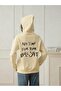 Women's Back Printed Hooded Sweatshirt - 4