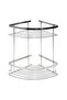 Bathroom Corner Shelf Chrome 2 Tier Shampoo Hanger Pouch Soap Shower Supplies Aesthetic Corner Rack Enclosure - 4