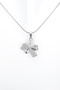 Zircon Stone Bow Figure Necklace – Snake Chain, Gold & Silver |   Stainless Steel