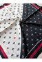 Black and white sailor anchor patterned modal women's scarf bandana 50x50 cm mini size hair neck bag - 3