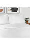Freesia king size ranforce duvet cover set white (3 pieces) 220x240/50x70 white - 2