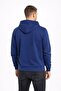 Men's Hooded 3 İplik İçi Şa Fleece-Lined Flow Sweatshirt Indigo - 4