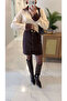 Yubsa Brown Buttoned Front Skirt