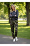 Women's Khaki Printed High Waist Jogger Sweatpants Nj17 - 2