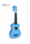 21-Inch Concert Ukulele for Beginners & Kids | Mahogany Wood Hawaii Style Ukulele | Blue Finish