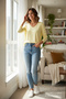 Women's Knitted Long Sleeve V-Neck T-Shirt - 2