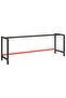 Work Bench Frame Matte Black and Matte Red 220x57x79 cm Metal