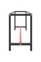Work Bench Frame Matte Black and Matte Red 210x50x79 cm Metal - 4
