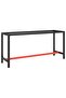 Work Bench Frame Matte Black and Matte Red 170x50x79 cm Metal