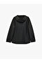Long Sleeve Zippered Pocket Detailed Water Repellent Hooded Raincoat - 4