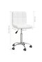 Swivel Office Chair White Faux Leather - 3