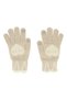 TouchScreen Sensitive Gloves, Quality Warm Wool, Heart Love Design, Universal Size, Cream