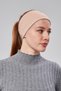 Women's Combed Cotton Stitch-Free Bandana Bonnet – Flexible Sports Hair Band – Beige