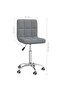 Swivel Office Chair Light Grey Fabric - 3