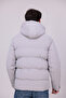Men's Stone Winter Nova Fabric Water and Windproof Detachable K Hooded Puffer Jacket with Inner Pocket - 7