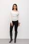 Women's Lace Detailed Boat Neck Long Sleeve Blouse Zyn-58871 - 4