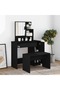 Dressing Table with Mirror Black 86.5x35x136 cm