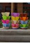 Combination of multi-layer stereo basin creative simple resin plastic family balcony plant pot - 2