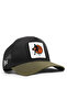 Basketball Logo Cordura Khaki-Black Trucker Hat