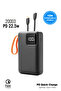 20.000 mAh Mini Kablolu Hızlı Powerbank 22W PD Quick Fast Taşınabilir Şarj Cihazı