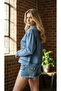 Bohemian Inspired Antique Blue Shirt Jacket - 4