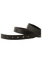 Black Women's Belt with Shiny Square Buckle - 4