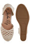 Women Woven Lace-Up Espadrille Wedges in Beige - 5