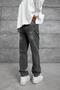 Men's Jean Trousers Gray Mb Striped Smoked Baggy - 5