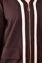 Brown-Beige Modal Fabric Tracksuit Set with Gold Zipper Detail - 4