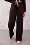Brown-Beige Modal Fabric Tracksuit Set with Gold Zipper Detail - 5