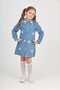 Girls' Denim Dress Floral Applique Long Sleeve Casual Dress
