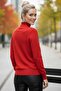 Red Turtleneck Long Sleeve Slim Stone Casual Knitwear Sweater 65 60 - 6