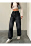 Black Embroidered Back Kem Belt Kali Bol Wide-Leg Ggy - 2