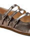 Women Triple Strap Mary Jane Sandals in Pewter - 4