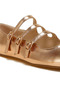 Women Triple Strap Mary Jane Sandals in Rose Gold - 5