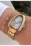 Women's Wristwatch Steel Cord Gold Color Gift Bracelet Hms21Dft - 4