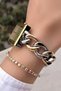 Women's Wristwatch Steel Chain Cord Gold Silver Color Gift Bracelet Hms84Kc2 - 5