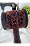 إكسسوار شريط مخملي بنمط عرقي مطرز من الجانب (1 متر) - 2