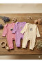 100% Cotton Cute Embroidered 3-6-9 Newborn Gift Baby Girl 3-Piece Romper