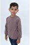Boy's Relax Fit Crew Neck Sweatshirt with Snap Buttons on the Shoulders - 2