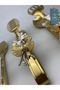 Luxury |   Butterfly |   Set of 3 Stainless Steel Tongs with Butterfly Decoration, Titanium Gold Plated - 4