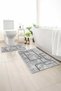 2-Pack Bath Mat, Soft Bathroom Rug, Non-Slip Backing, Washable - 60X100 - 50X60