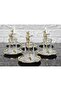ODİN Genuine Gilded Rose-Framed and Spoon Tea Set 18 Pieces - 6 Plates 6 Glasses 6 Spoons Silver-Gold - 4