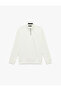 Long Sleeve Ribbed Basic Half Zip Sweatshirt - 3