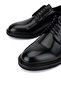 Men's Genuine Leather Black Opening Casual Shoes - 3