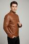 Taba Everest Mock Neck Men's Genuine Leather Jacket - 3