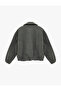 Zippered Long Sleeve Pocketed Classic Collar Jacket - 4