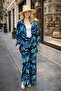 Patterned Top-Bottom Trend Kimono Set - 2