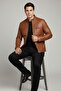 Taba Everest Mock Neck Men's Genuine Leather Jacket - 4
