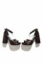 Tomme Brown Wrinkled (9 cm Heel) Platform Heeled Casual Shoes - 2